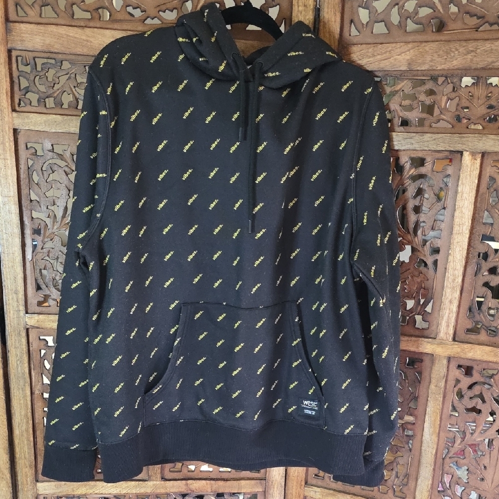 🌟 Wesc Black and Yellow Vibes Hoodie